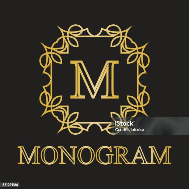 Monogram Example Simple Simple And Graceful Monogram Template Design Elements Vector ...