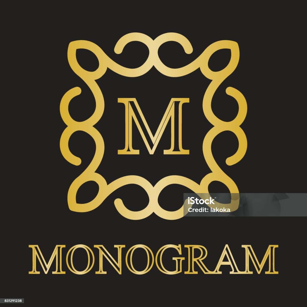 Monogram Example Simple Simple And Graceful Monogram Template Design Elements Vector ...