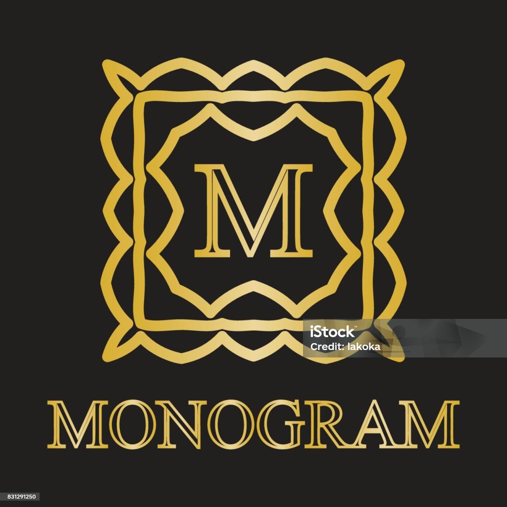 Monogram Example Simple Simple And Graceful Monogram Template Design Elements Vector ...