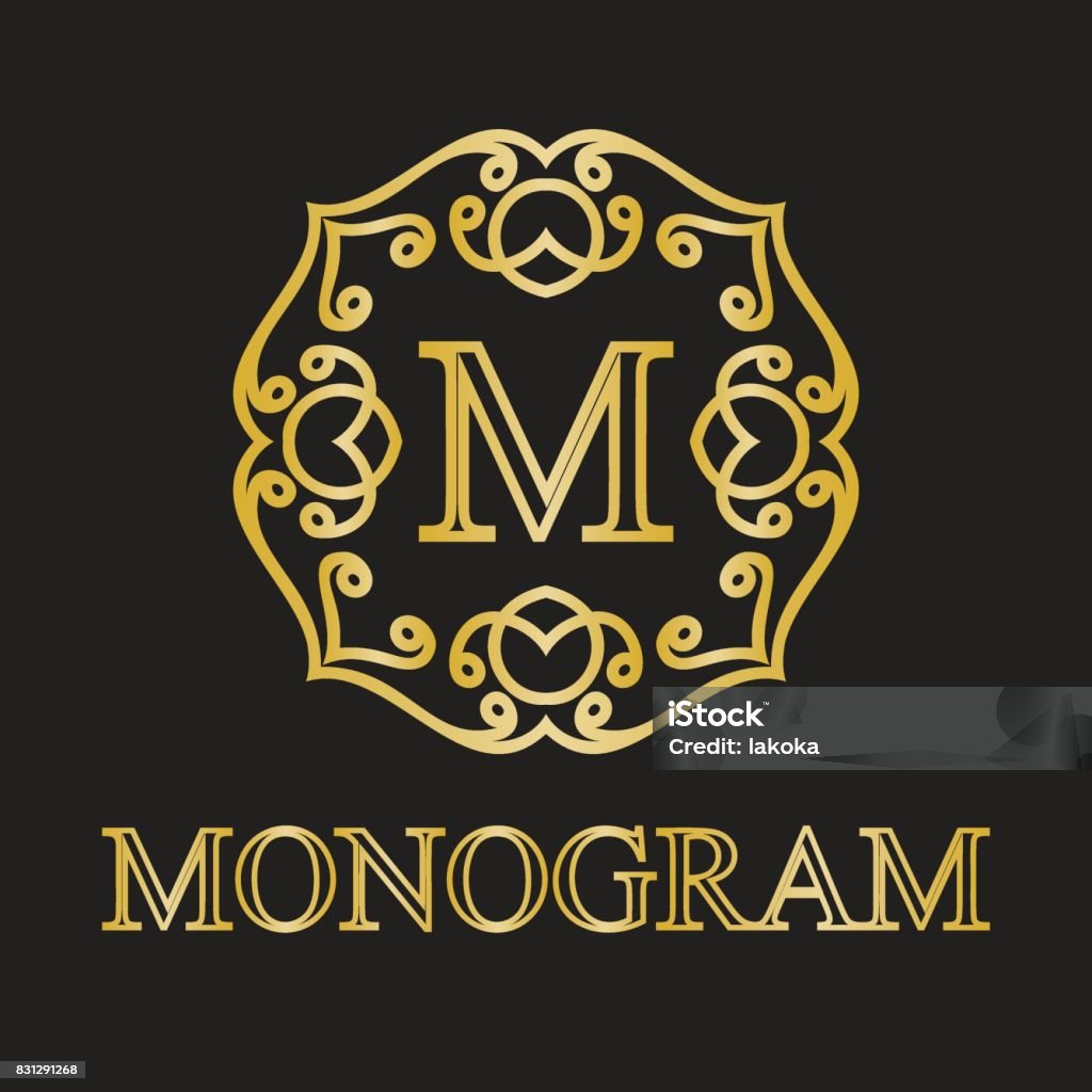 Monogram Example Simple Simple And Graceful Monogram Template Design Elements Vector ...