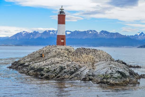 Lighthouse Scouts, Ushuaia. Les Eclaireurs Lighthouse. Tierra del Fuego National Park. Argentina les eclaireurs lighthouse photos stock pictures, royalty-free photos & images