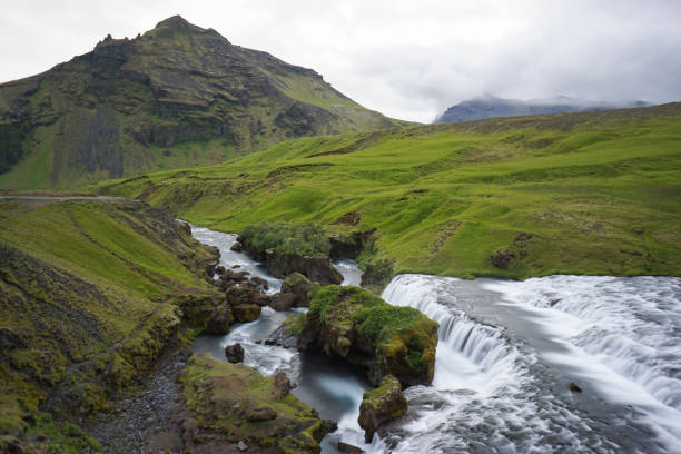 Skogarfoss,majestic waterfall in the south of Iceland.