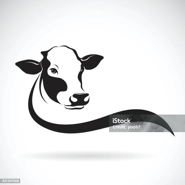 Vector Of A Cow Head Design On White Background Farm Animal Stock Illustration - Download Image Now