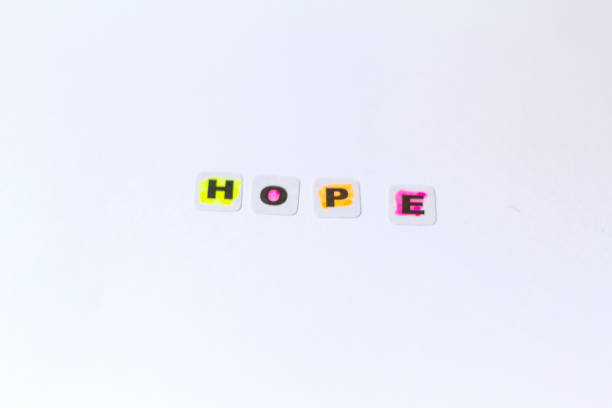istock Hope word written in black letters on neutral background 831310190