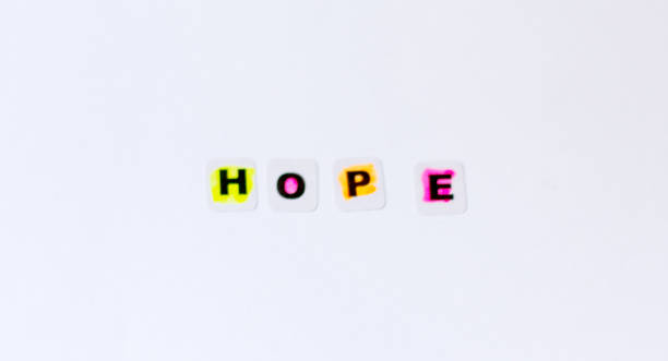 istock Hope word written in black letters on neutral background 831310554