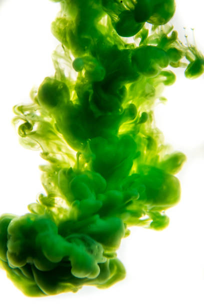 istock green ink in water isolated on white background 831310990