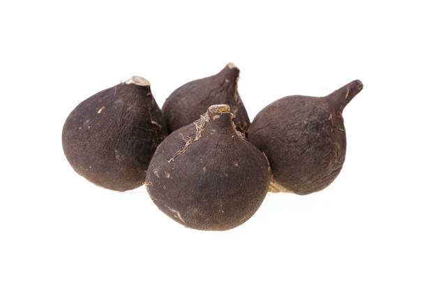 istock Heap of four black radishes 831315012