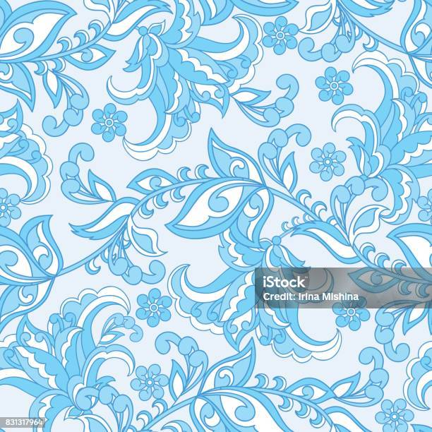 Floral Seamless Pattern Vintage Vector Background Stock Illustration ...