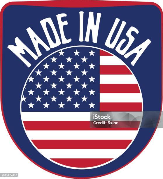 Made In Usa Sign Stock Illustration - Download Image Now - American Culture, Arts Culture and Entertainment, Badge