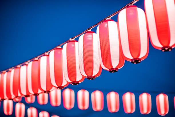 istock Red lanterns during Chinese new year festival, Selective Focus. 831326146