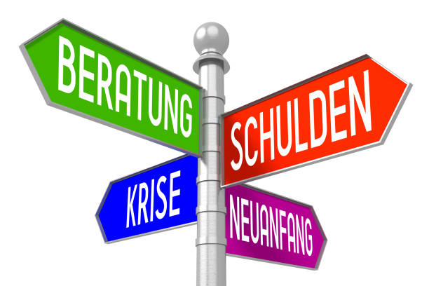 istock Crisis concept - colorful signpost 831327226