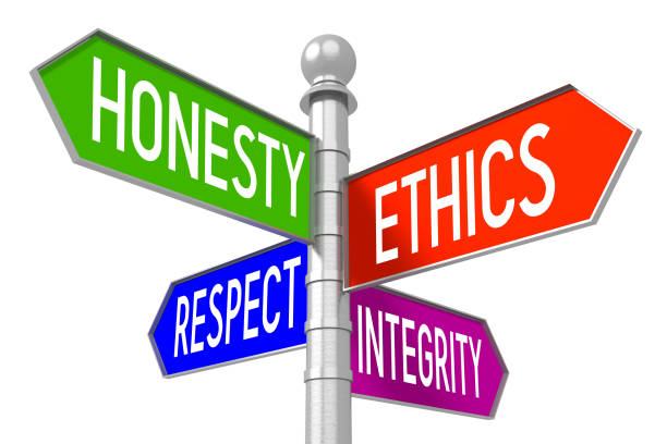 istock Business ethics - colorful signpost 831329612
