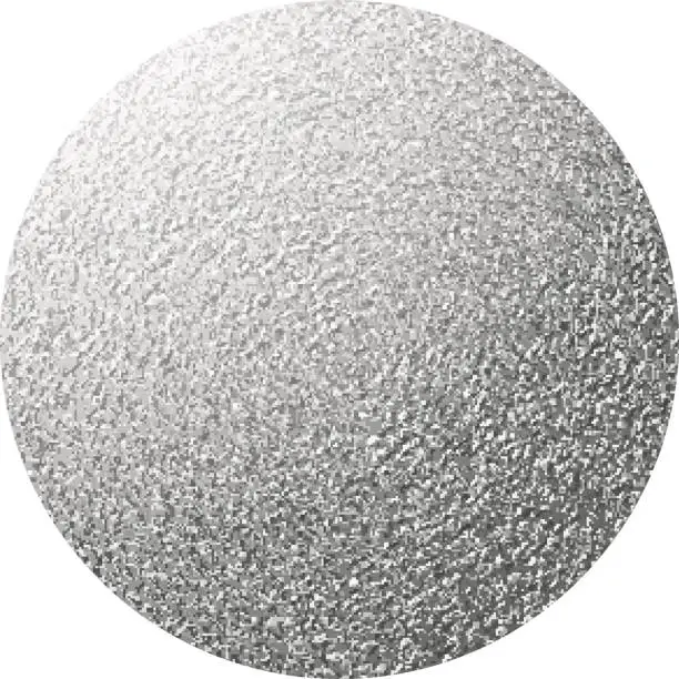 Vector illustration of Silver metall textured circle