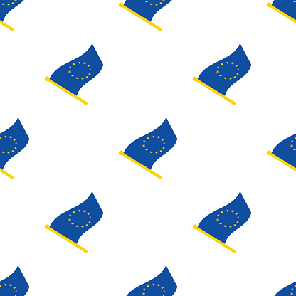 European Union Pattern Vector Illustration Seamless Pattern With Flags Of The European Union ...