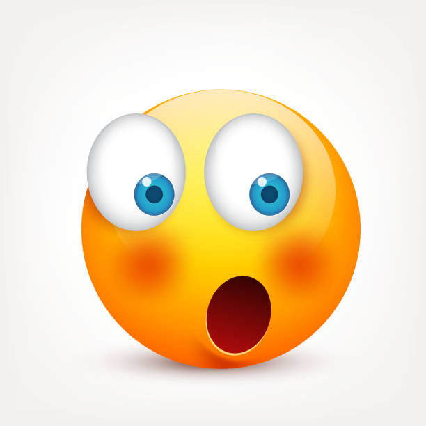 istock Smiley with blue eyes,emoticon. Yellow face with emotions. Facial expression. 3d realistic emoji. Sad,happy,angry faces.Funny cartoon character.Mood.Vector illustration 831338990