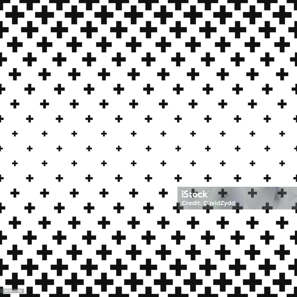 Black and white greek cross pattern Black and white greek cross pattern background Pattern stock vector