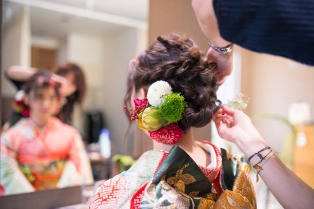 Young woman with gorgeous hair accesory