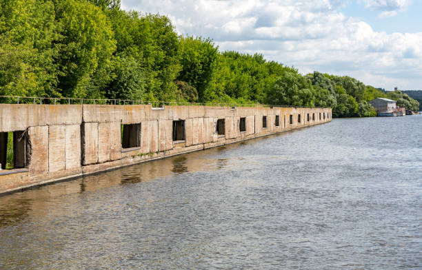 istock Industrial area on the river 831352602