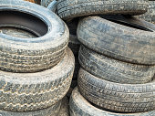 Stack Of Damaged Tires