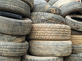 Stack Of Damaged Tires