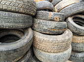 Stack Of Damaged Tires