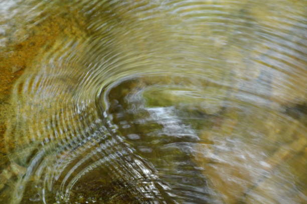 water rippled and spreading - indirection imagens e fotografias de stock