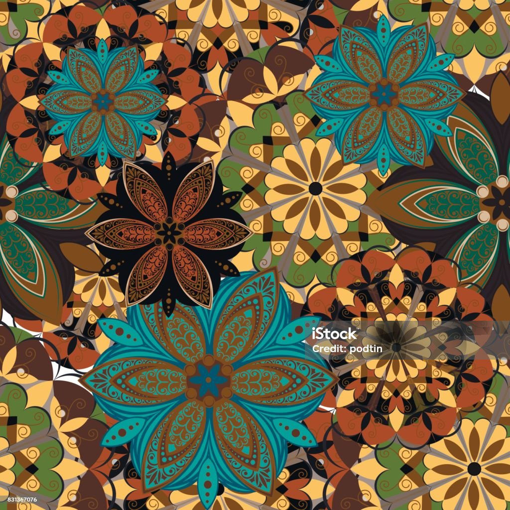Flower Pattern Stock Illustration - Download Image Now - Abstract, Art ...