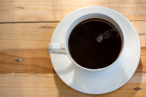 istock Top view of a cup of coffee 831368956