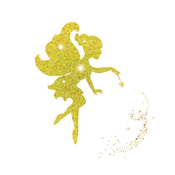 волшебная фея с пылью блестит - body glitter stock illustrations