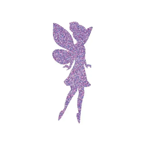 Vector illustration of Magical fairy with dust glitters