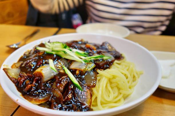 istock Korean black bean noodle jajangmyeon 831375830