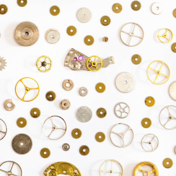 istock pattern from various old watch spare parts 831382528
