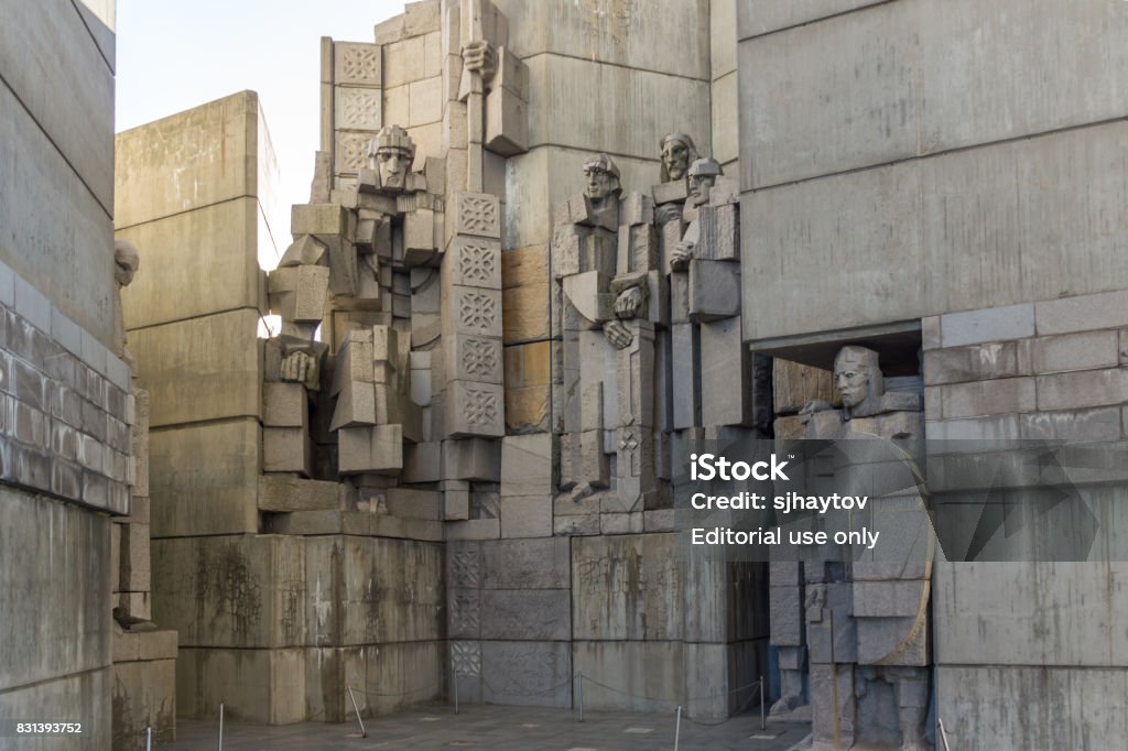 Founders of the Bulgarian State Monument near Town of Shumen, Bulgaria Shumen, Bulgaria - April 10, 2017:   Founders of the Bulgarian State Monument near Town of Shumen, Bulgaria Bulgaria Stock Photo