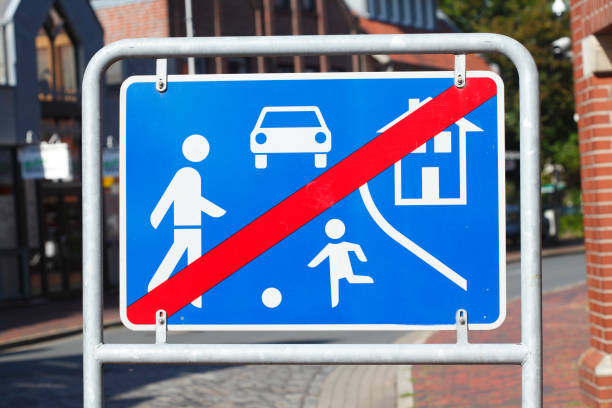 jaguaquara, bahia, brazil - october 14, 2022: traffic sign indicates school area and children crossing the BR 116 highway in the city of Jaguaquara.