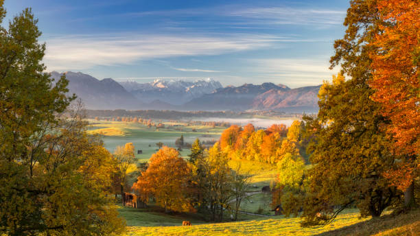 istock Indian Summer at Murnauer Moos with Zugspitze in Background 831400872