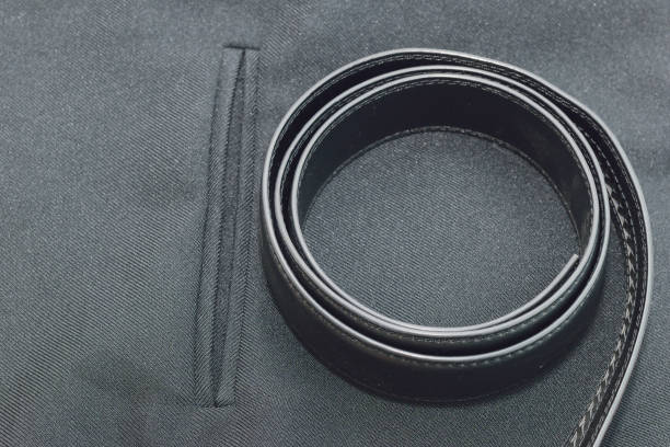istock Black suit pocket and belt. 831404720