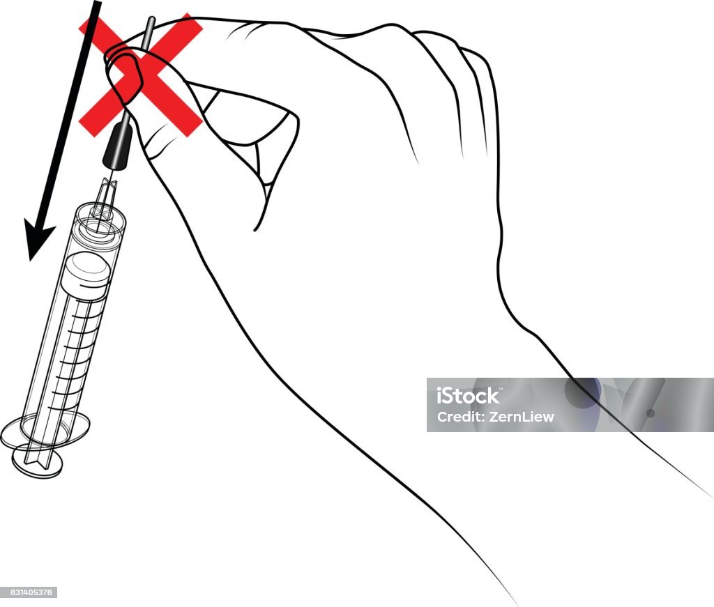 Recapping Syringe Icon Syringe Disposal Stock Illustration - Download Image Now - Addict ...