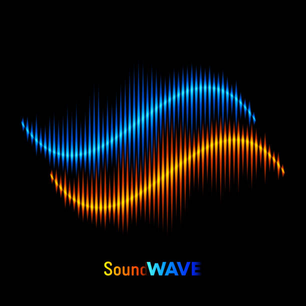 illustrations, cliparts, dessins animés et icônes de sonorisation stéréo waveform - sine wave oscillation energy sound