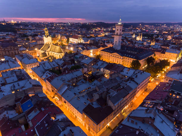 istock Night Old City Lviv, Ukraine 831412508