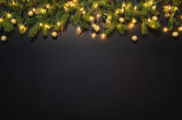 istock Christmas decoration background over black chalkboard 831414932