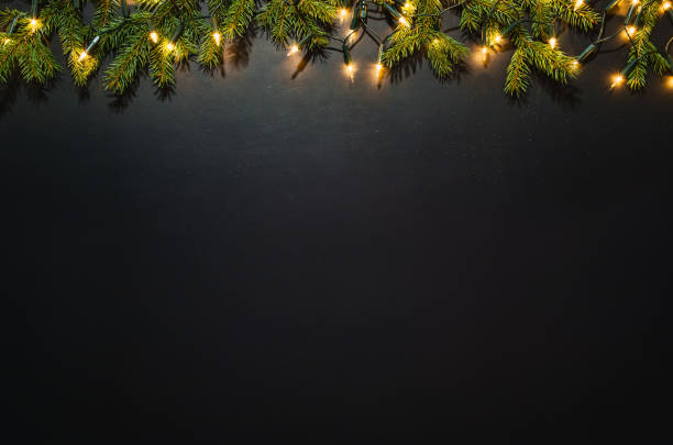 istock Christmas decoration background over black chalkboard 831414970