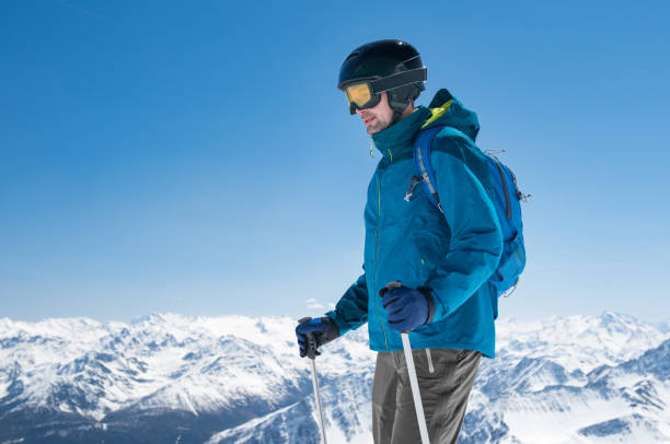 istock Mountaineer ski on mountain 831415874