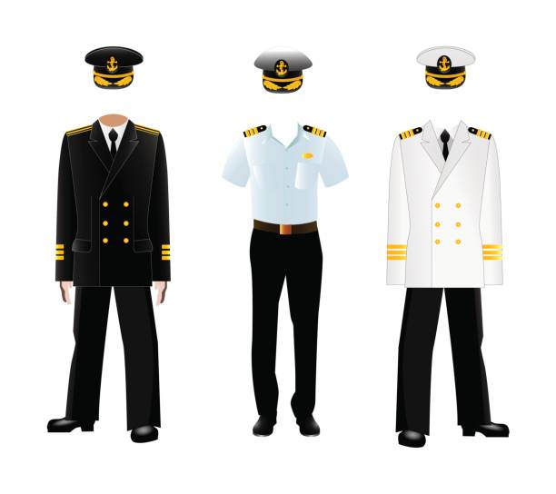 illustrations, cliparts, dessins animés et icônes de capitaine de vaisseau uniform - military rank badge marines