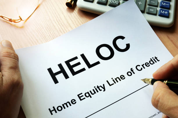 istock Document HELOC Home equity line of credit on a table. 831423692