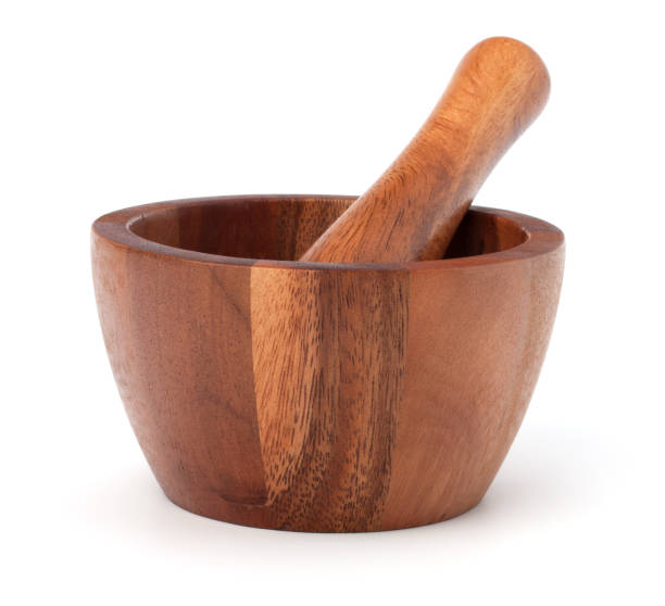 istock Handmade wooden mortar 831433806