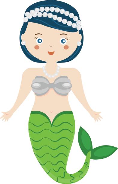 istock Cute Mermaid character in Cartoon Style. vector illustration 831439264
