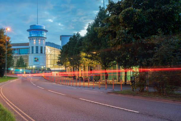 Basingstoke, UK. 12th August 2017. Festival place shopping centre comprises bars, restaurants, shops and leisure facilities.