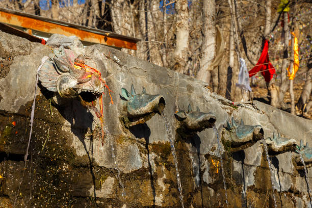 świątynia muktinath w regionie annapurna w nepalu - muktinath zdjęcia i obrazy z banku zdjęć