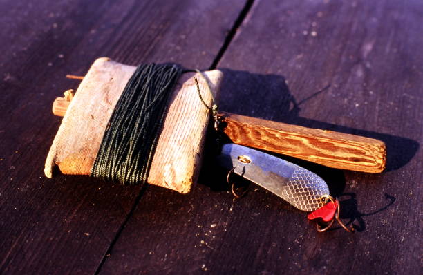 Vintage fishing tackle with fishing spoon.