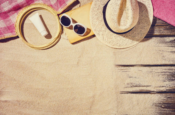 istock Top view of sandy beach. Background with copy space 831449658